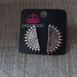 Paparazzi Silver Geometric Earrings